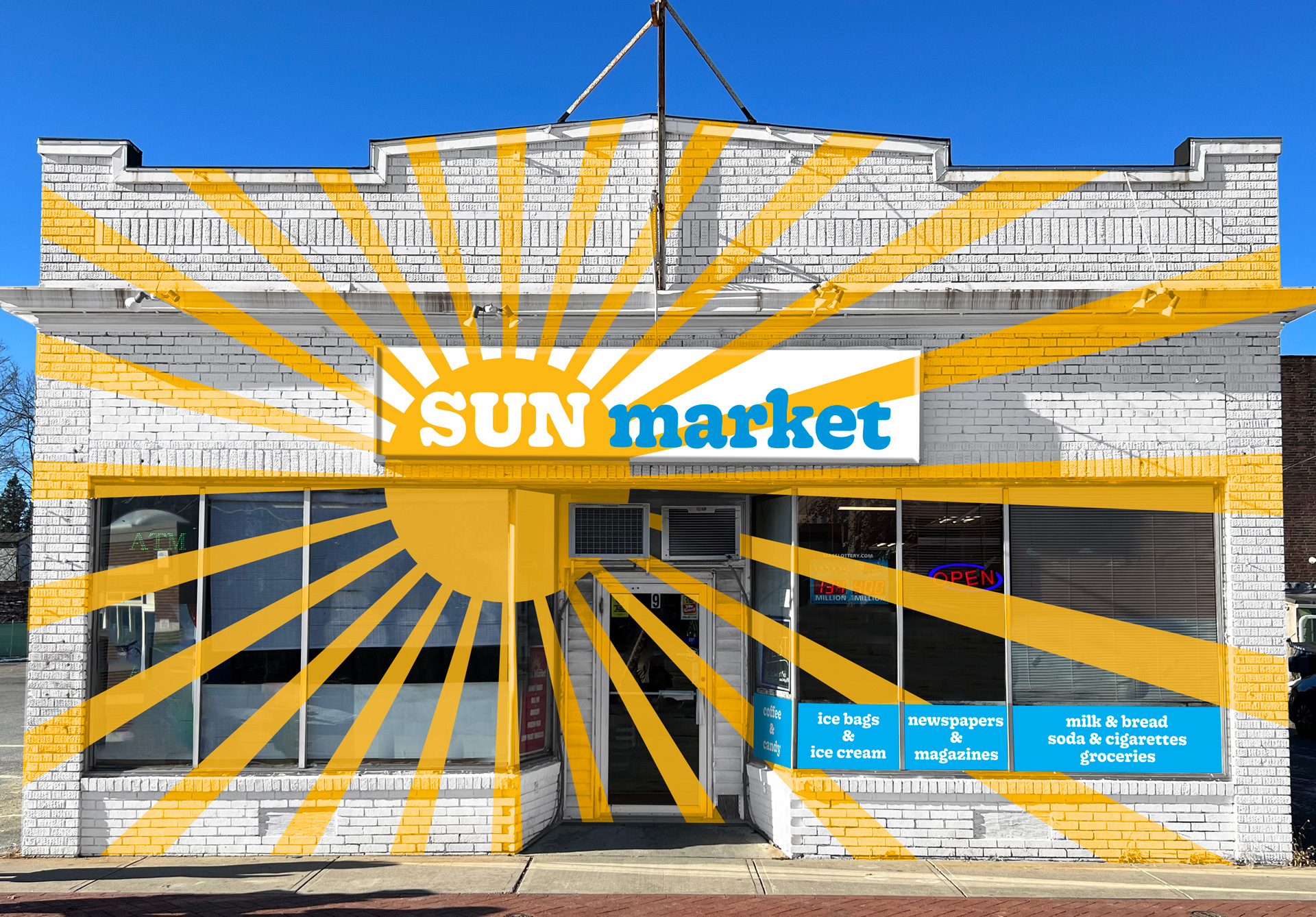 Attleboro Sun Market front exterior mockup