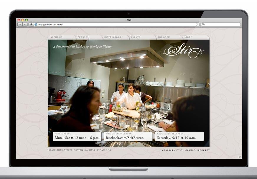 Stir restaurant website