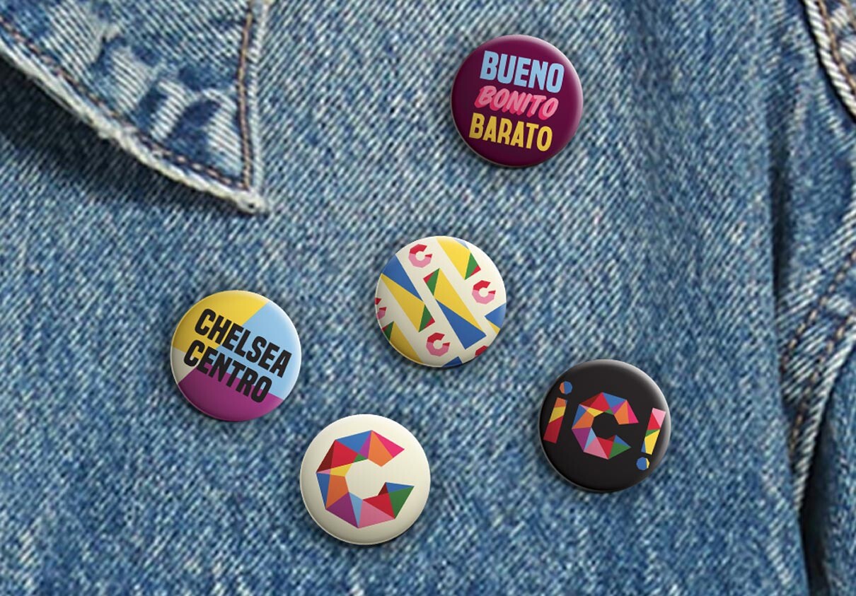 Chelsea Centro campaign buttons