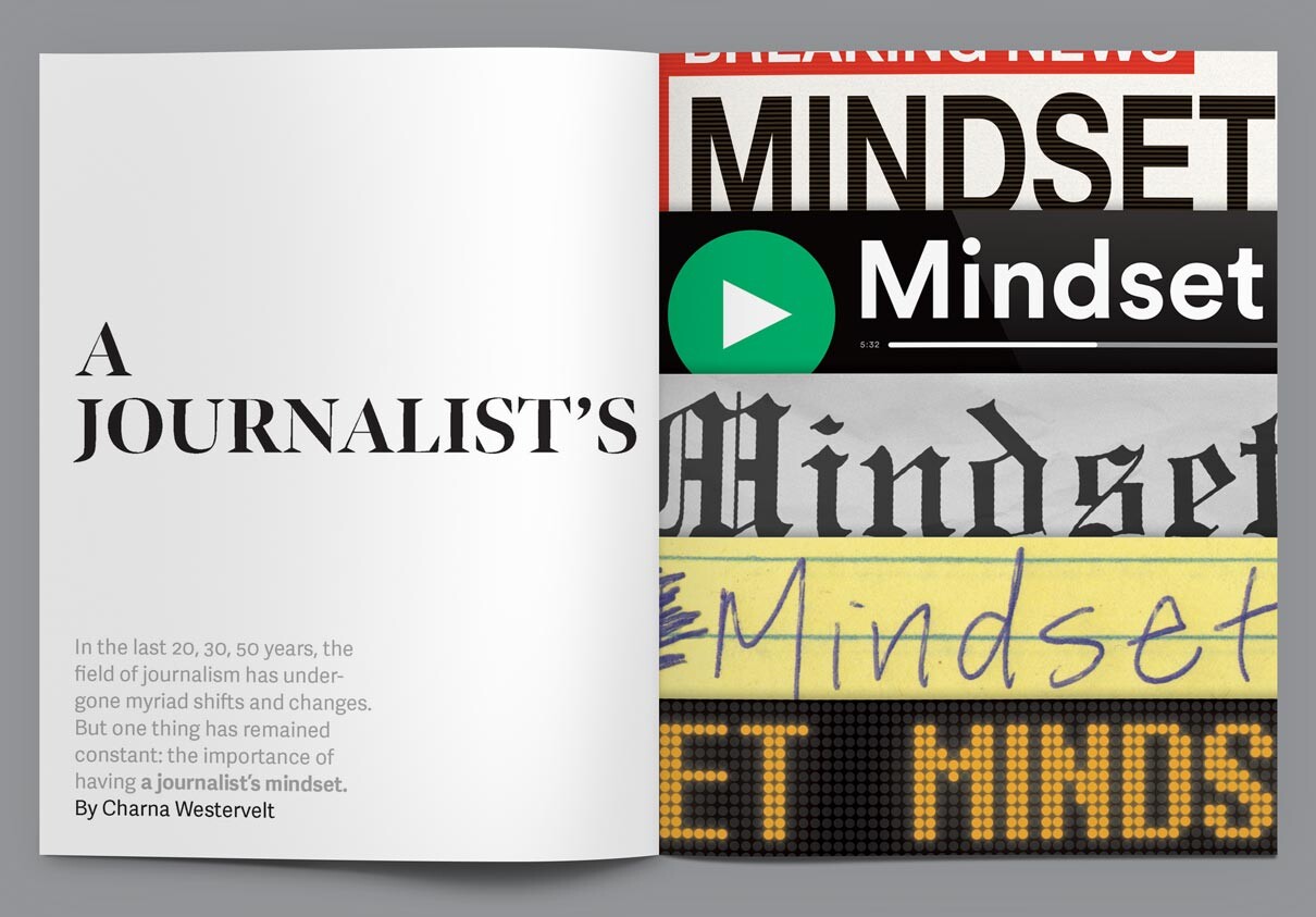 Expression “A Journalists’s Mindset” opening spread
