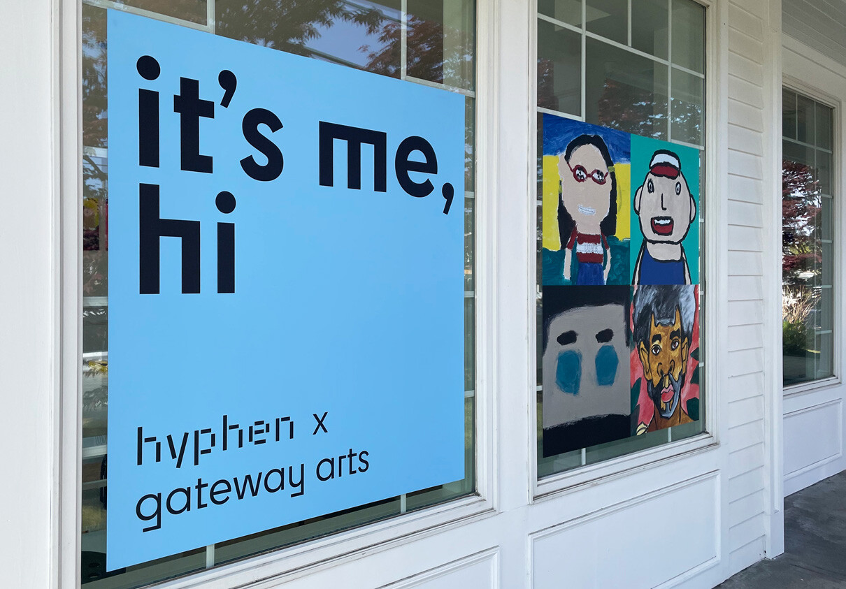 The first show at hyphen, “it’s me, hi,” features local and Boston talent