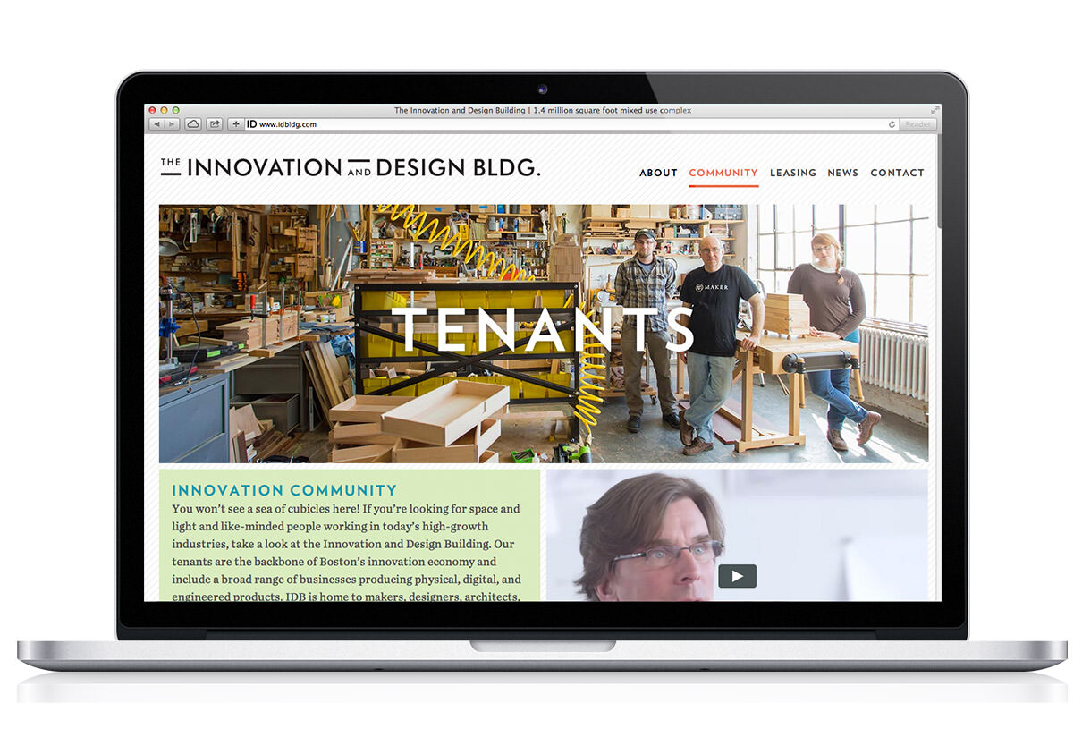 Innovation and Design Building Tenants webpage