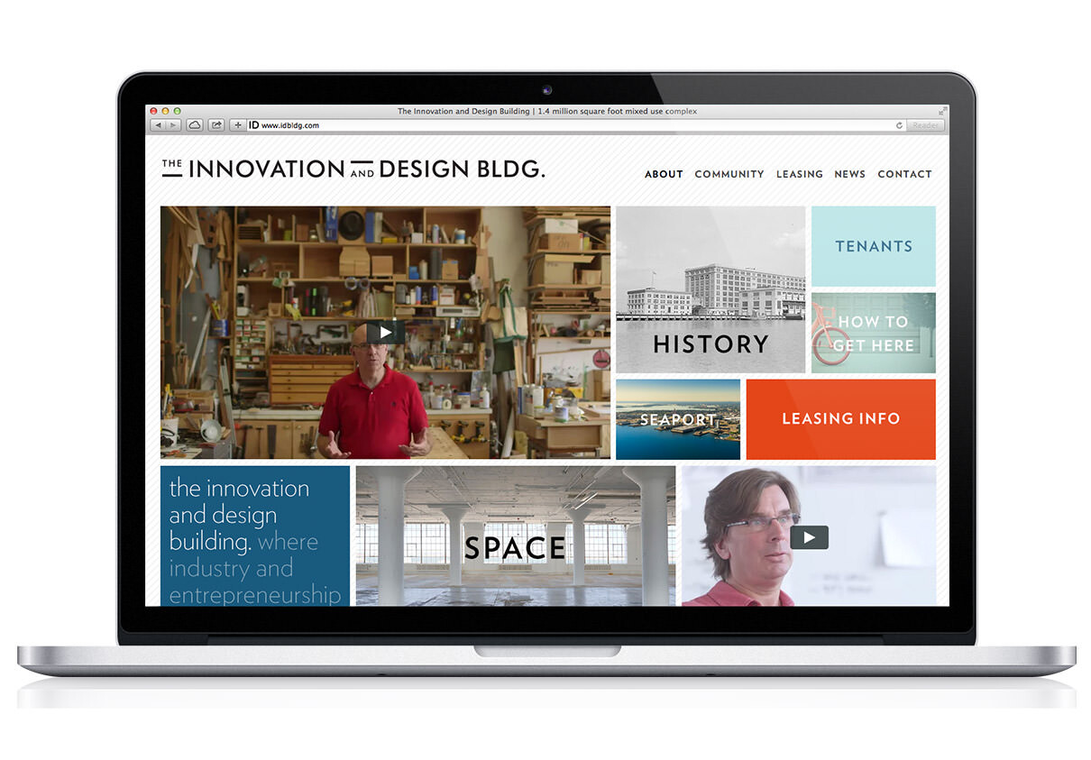 The Innovation and Design Building homepage