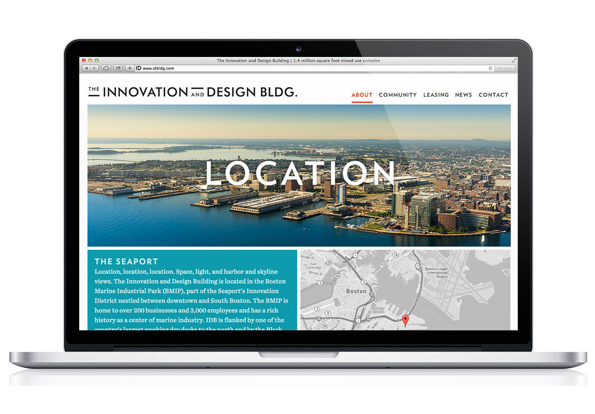 Innovation and Design Building Location webpage