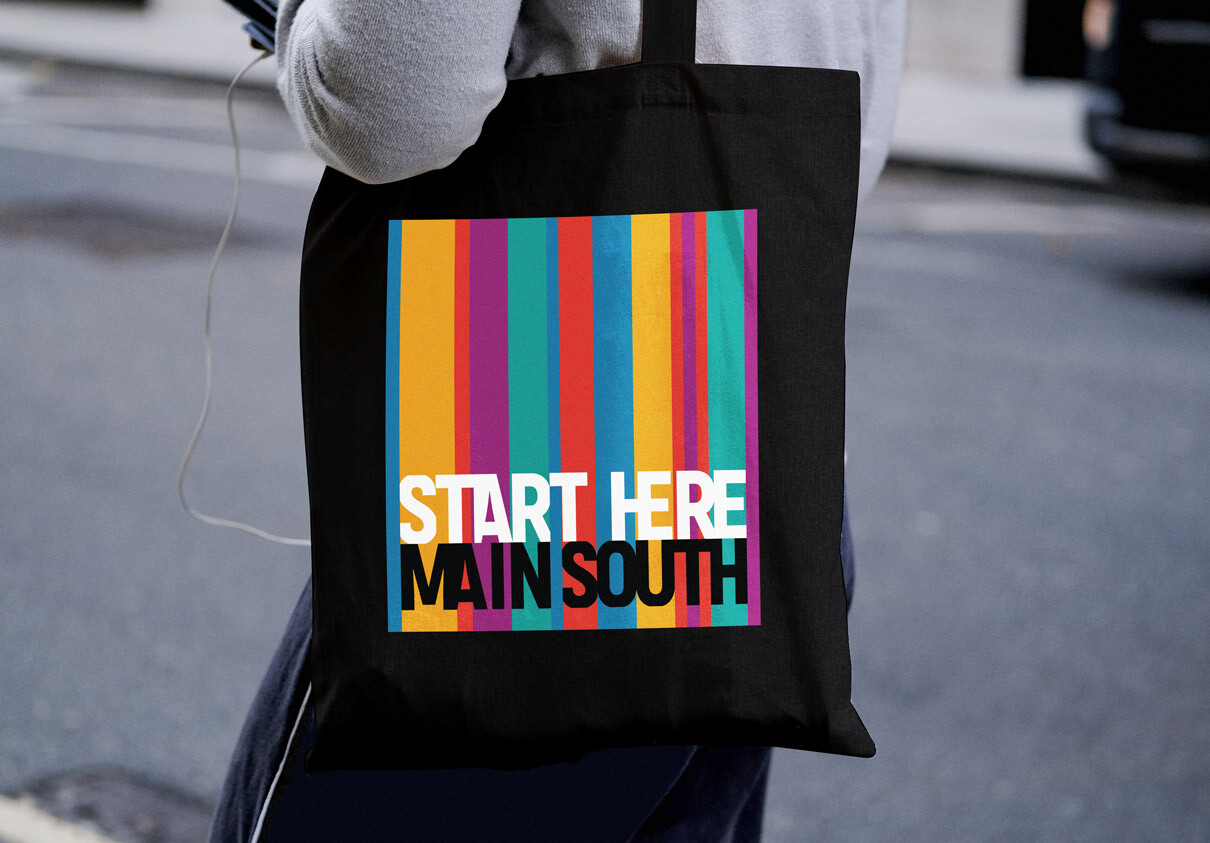 Main south tote bag with logo