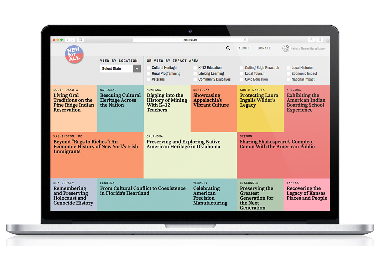 NEH for All website humanities projects list