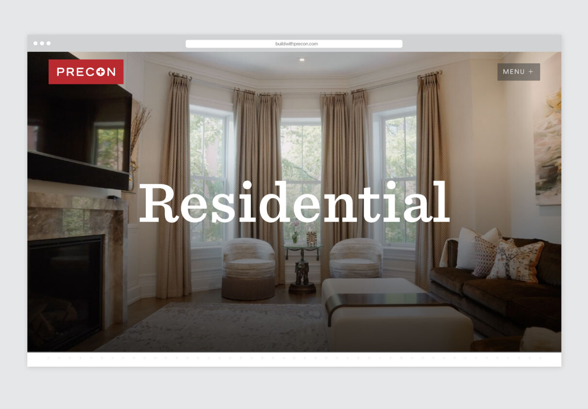 Precon residential webpage top