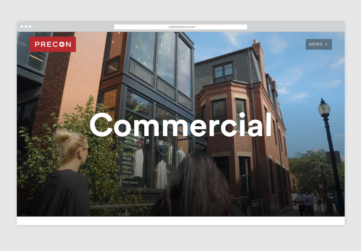 Precon commercial webpage top