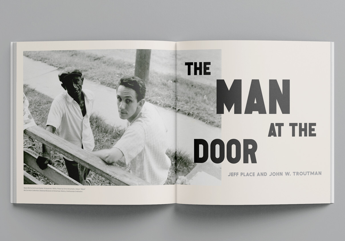 “Playing for the Man at the Door” with Mack McCormick in interior spread