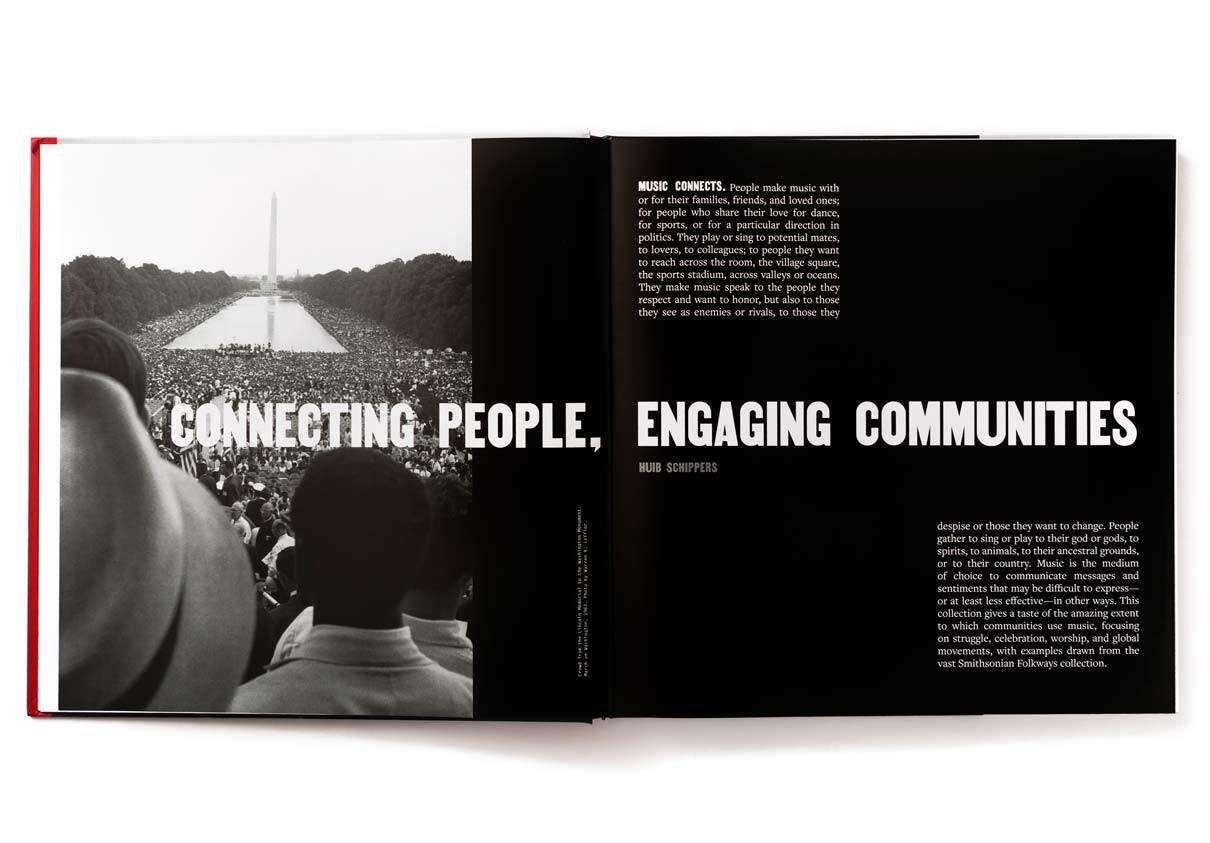 “The Social Power of Music” spread with National Mall gathering