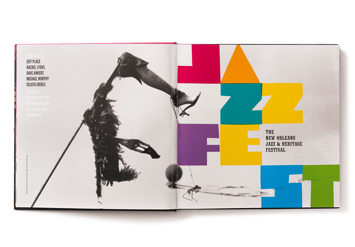 “Jazz Fest” flag title page spread