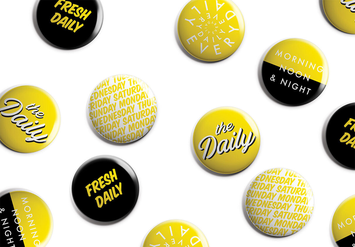 The Daily branding buttons