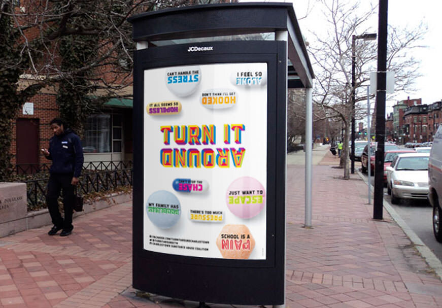 Turn It Around bus station artwork