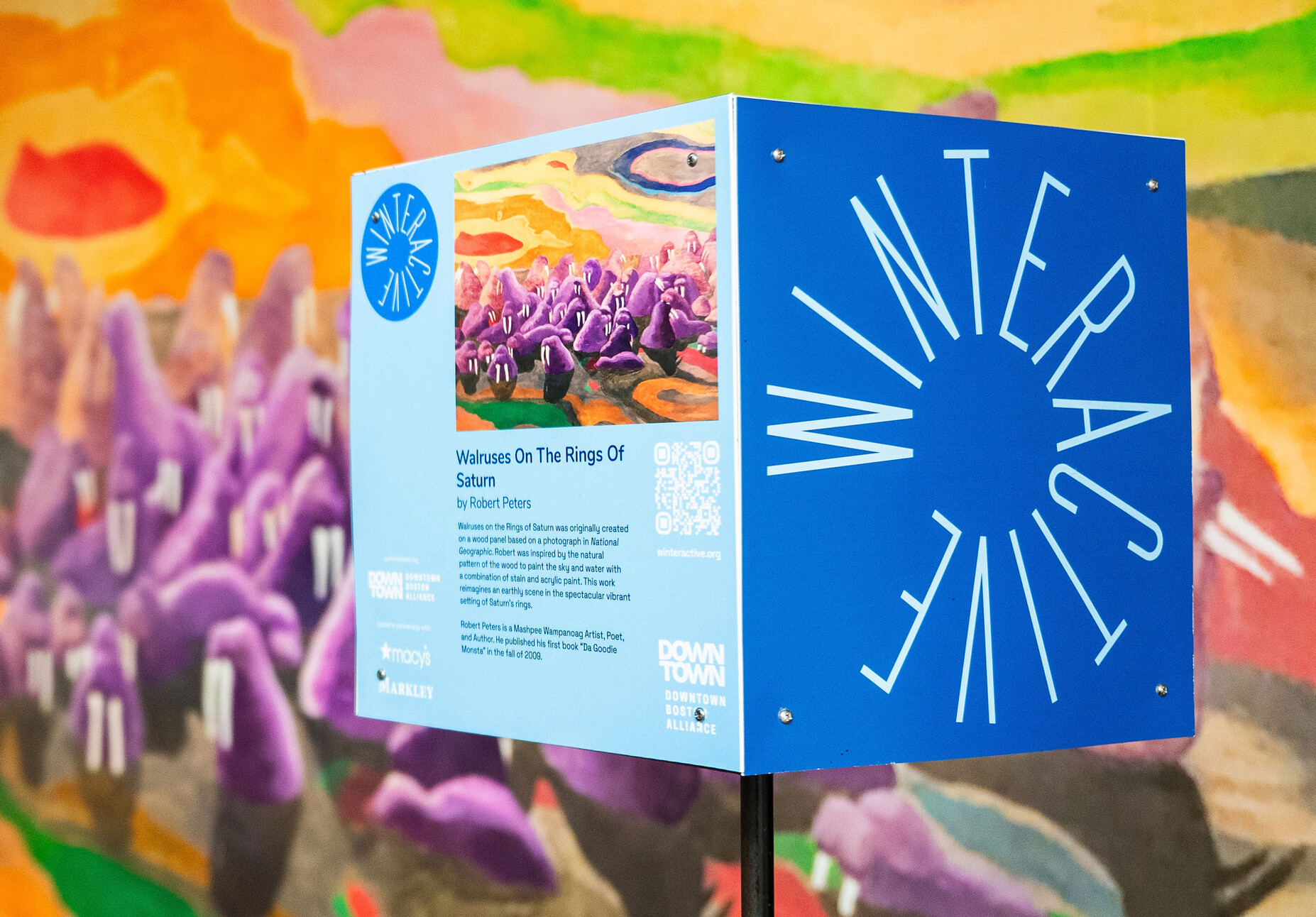Winteractive physical signage at artwork location